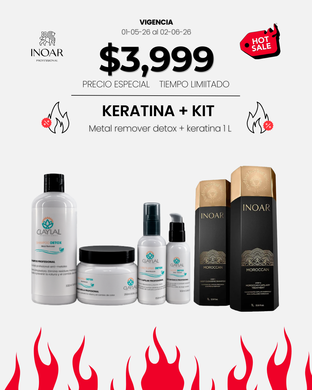 Alisado + Mantenimiento: Keratina + Metal Remover Detox